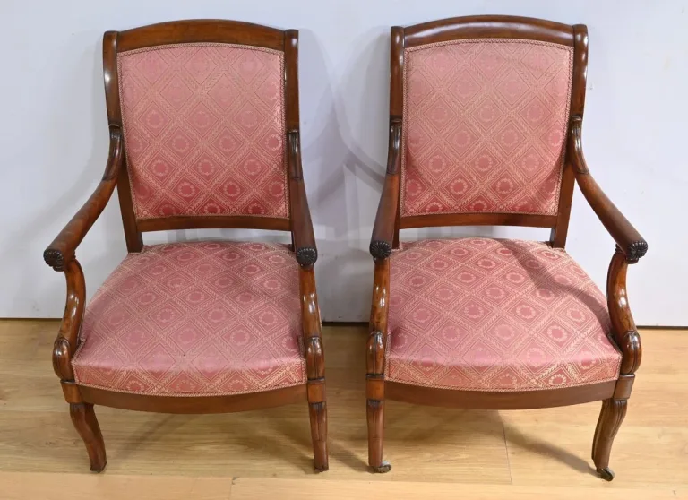 PAAR FRANSE RESTAURATIE PERIODE FAUTEUILSTOELEN