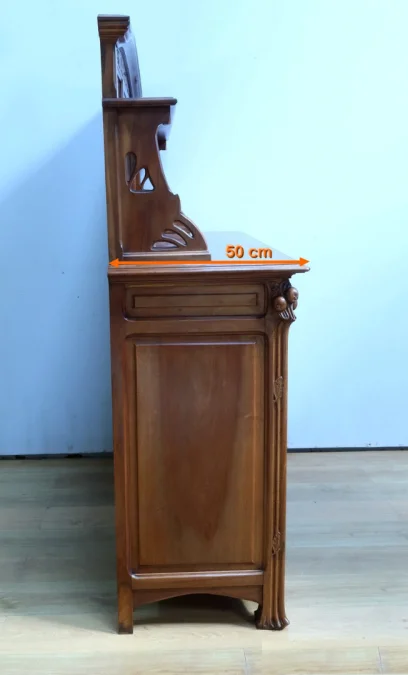 Desserte en Noyer, Art Nouveau – 1900Desserte en Noyer, Art Nouveau – 1900