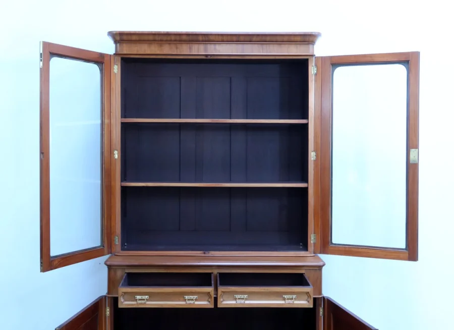 Bibliothèque Deux-Corps en Acajou, époque Victorienne, Angleterre – Milieu XIXe