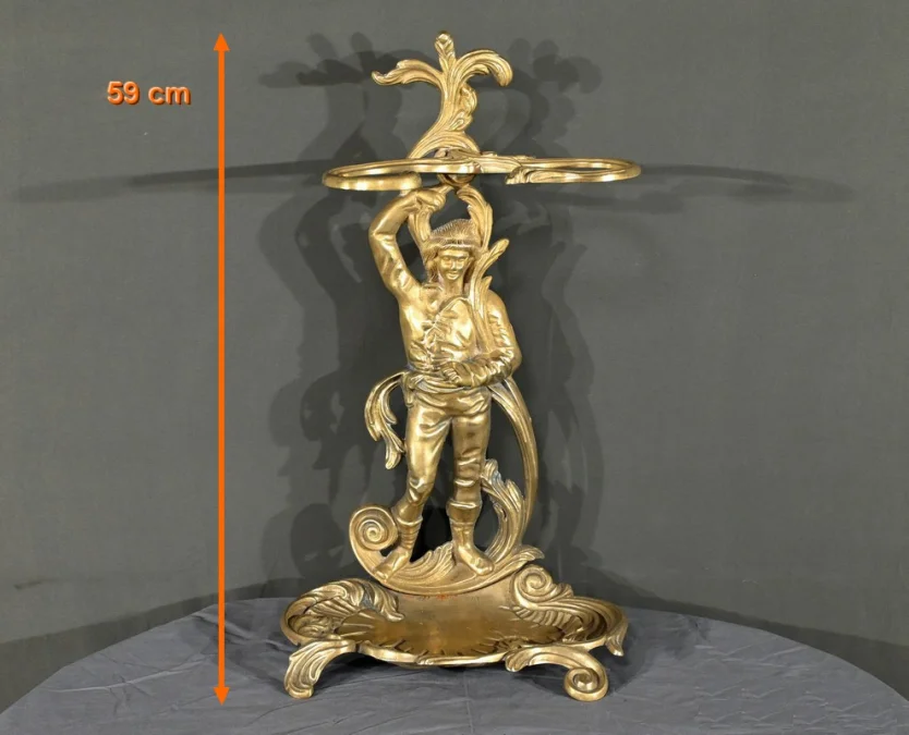 Porte-Parapluie en Laiton, style Art Nouveau – 1940