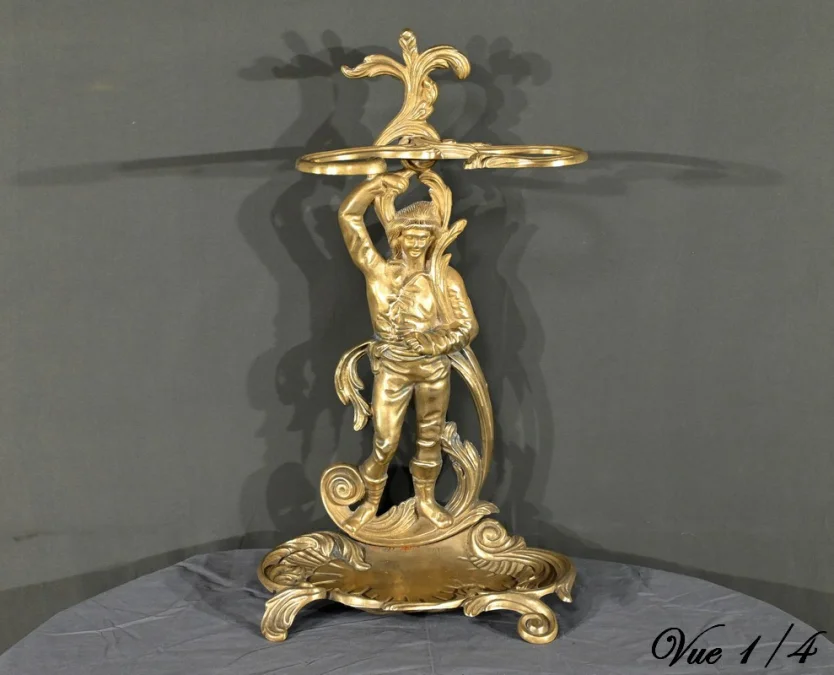 Porte-Parapluie en Laiton, style Art Nouveau – 1940