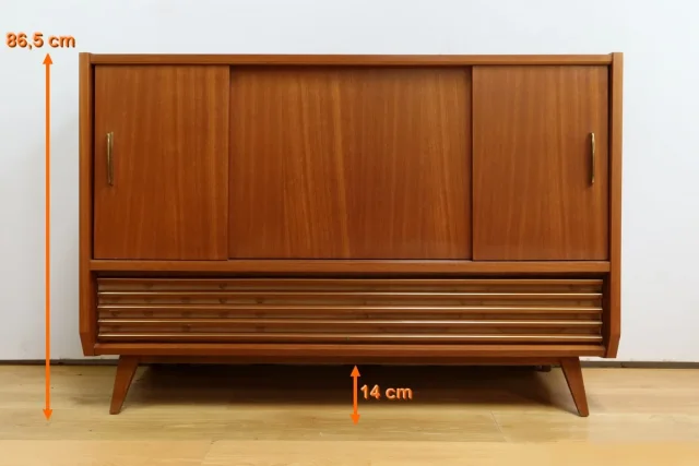 Meuble HI-FI Telefunken en Acajou, modèle Hymnus – 1959