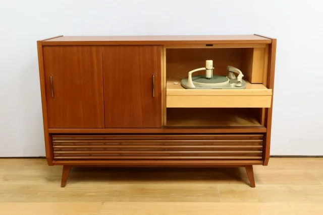 Meuble HI-FI Telefunken en Acajou, modèle Hymnus – 1959