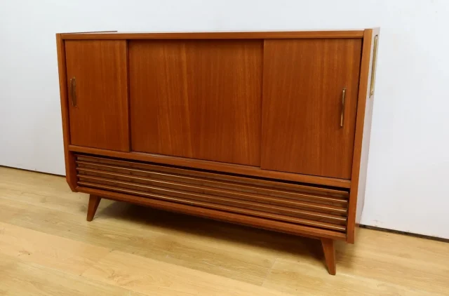Meuble HI-FI Telefunken en Acajou, modèle Hymnus – 1959