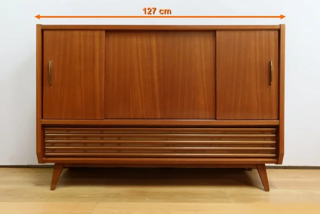 Meuble HI-FI Telefunken en Acajou, modèle Hymnus – 1959
