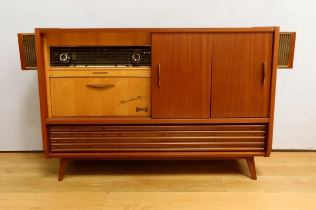 Meuble HI-FI Telefunken en Acajou, modèle Hymnus – 1959