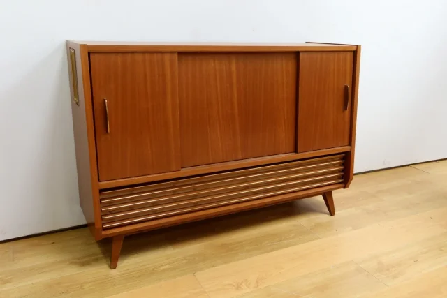 Meuble HI-FI Telefunken en Acajou, modèle Hymnus – 1959