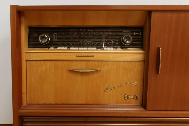 Meuble HI-FI Telefunken en Acajou, modèle Hymnus – 1959