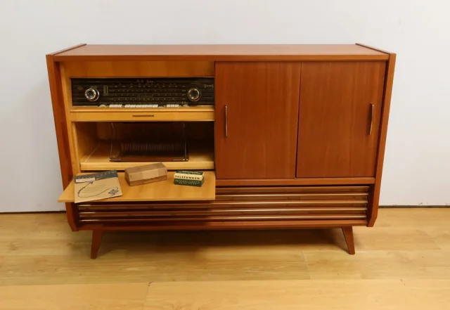 Meuble HI-FI Telefunken en Acajou, modèle Hymnus – 1959