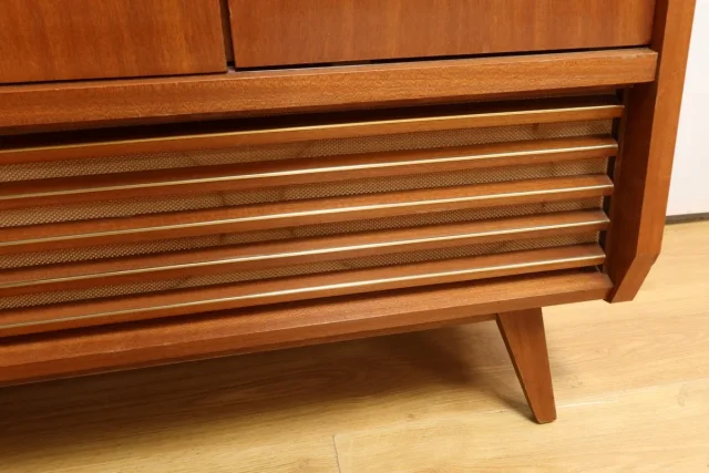Meuble HI-FI Telefunken en Acajou, modèle Hymnus – 1959