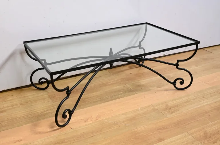 Table Basse en Fer Forgé, style Art Nouveau – 1940