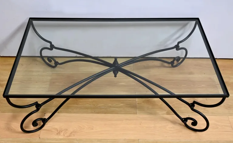 Table Basse en Fer Forgé, style Art Nouveau – 1940