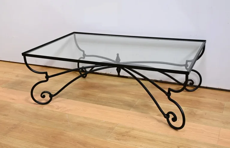 Table Basse en Fer Forgé, style Art Nouveau – 1940