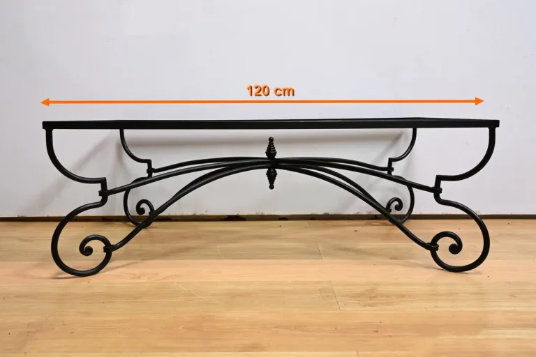 Table Basse en Fer Forgé, style Art Nouveau – 1940