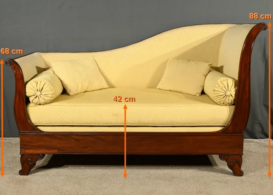 FRENCH RESTAURATION PERIOD CHAISE LONGUE