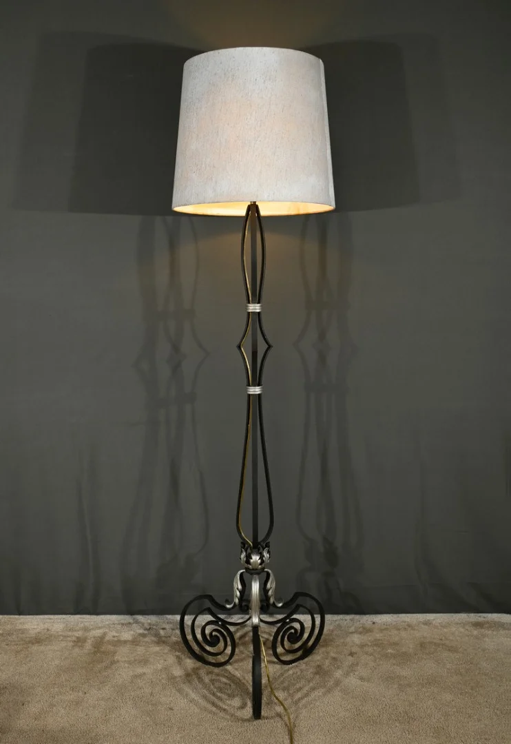 WROUGHT IRON STANDARD LAMP