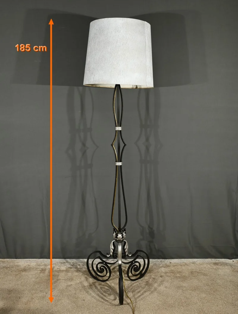 WROUGHT IRON STANDARD LAMP