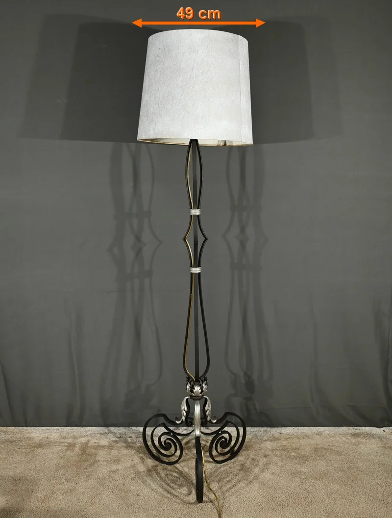 WROUGHT IRON STANDARD LAMP