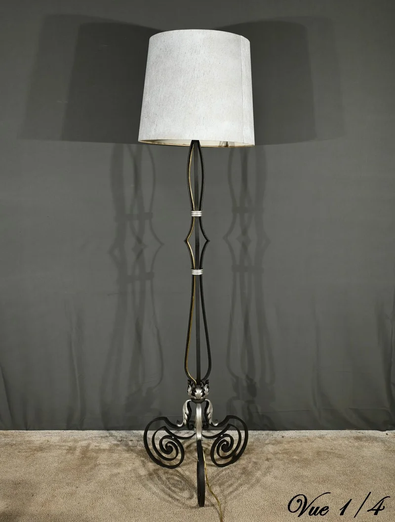 WROUGHT IRON STANDARD LAMP