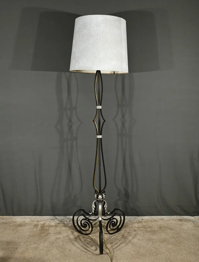 WROUGHT IRON STANDARD LAMP