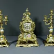Garniture de Cheminée en Bronze Doré, Bretagne – 1930