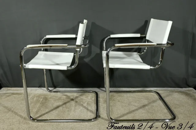 Fauteuils S33 en Cuir, attribués à M.Stam pour Fasem, Italie – 1970