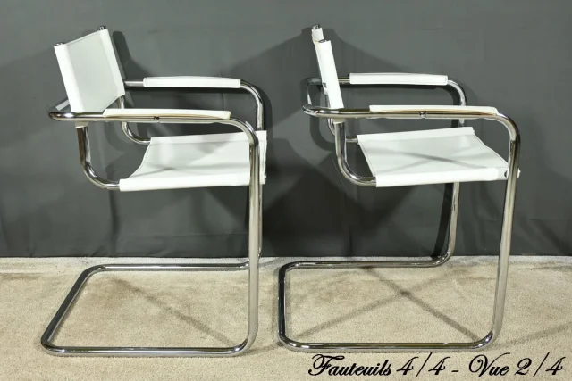 Fauteuils S33 en Cuir, attribués à M.Stam pour Fasem, Italie – 1970