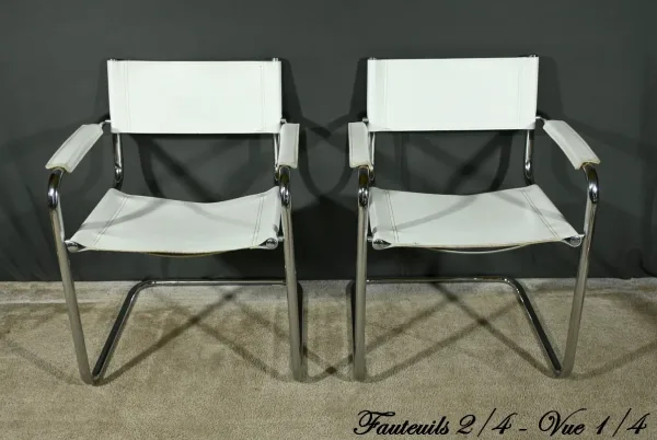 SESSEL AUS CHROM UND LEDER