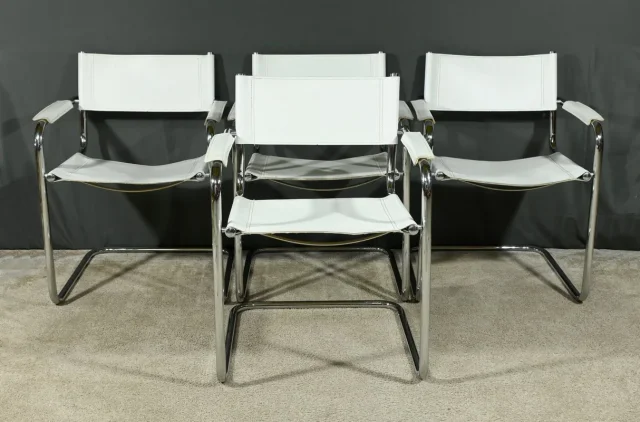 Fauteuils S33 en Cuir, attribués à M.Stam pour Fasem, Italie – 1970
