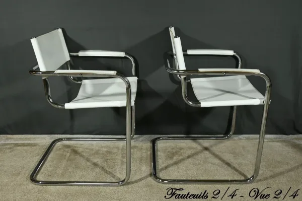 SESSEL AUS CHROM UND LEDER