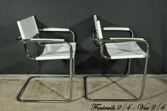 Fauteuils S33 en Cuir, attribués à M.Stam pour Fasem, Italie – 1970