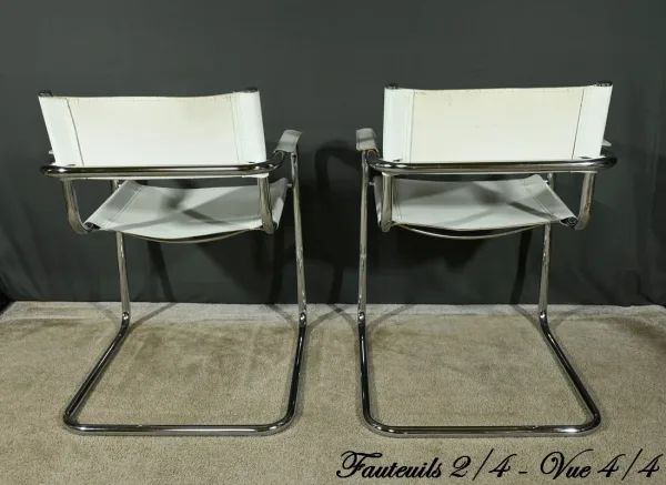 SESSEL AUS CHROM UND LEDER