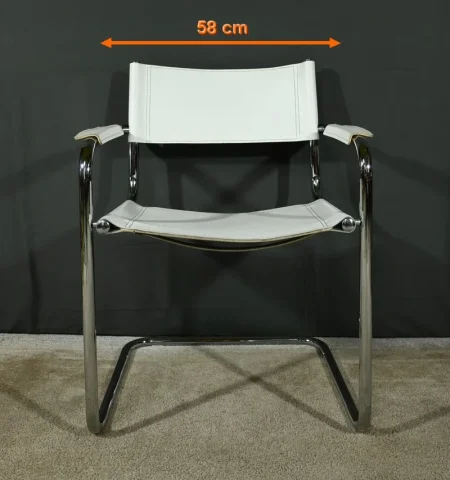 Fauteuils S33 en Cuir, attribués à M.Stam pour Fasem, Italie – 1970