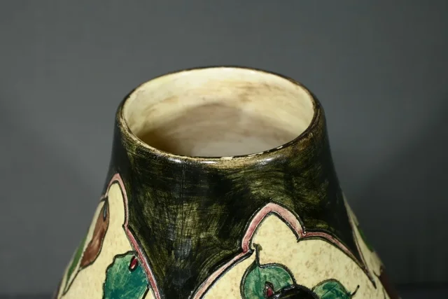 Vase en Faïence Polychrome, signé J.Massier, Vallauris – Début XXe