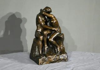 Sculpture en Résine « Le Baiser », d’après A.Rodin – 2ème partie XXe