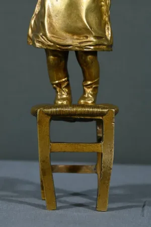 GILT BRONZE SCULPTURE after J. CLARA