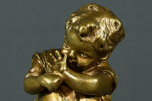 GILT BRONZE SCULPTURE after J. CLARA