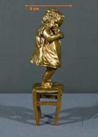 GILT BRONZE SCULPTURE after J. CLARA