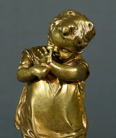 GILT BRONZE SCULPTURE after J. CLARA