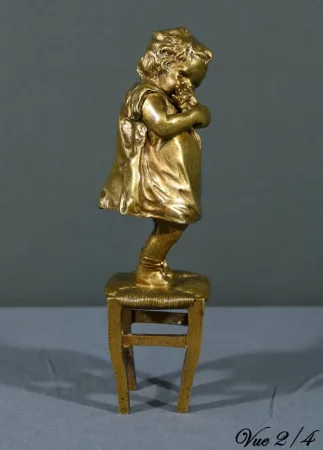 GILT BRONZE SCULPTURE after J. CLARA