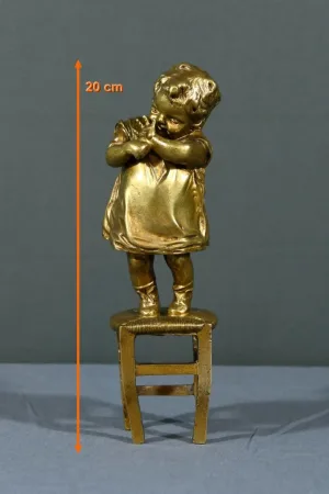GILT BRONZE SCULPTURE after J. CLARA