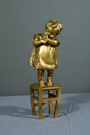 GILT BRONZE SCULPTURE after J. CLARA