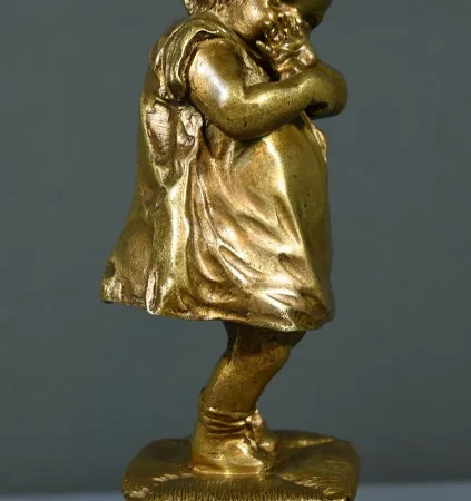 GILT BRONZE SCULPTURE after J. CLARA