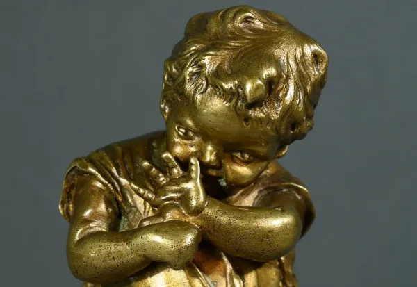 GILT BRONZE SCULPTURE after J. CLARA