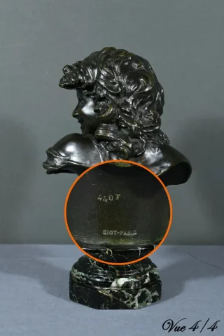 Bronze « Enfant Rieur », signé A.Injalbert – Fin XIXe