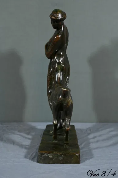 Bronze  "La Femme au Faon", Atelier Primavera – 1930