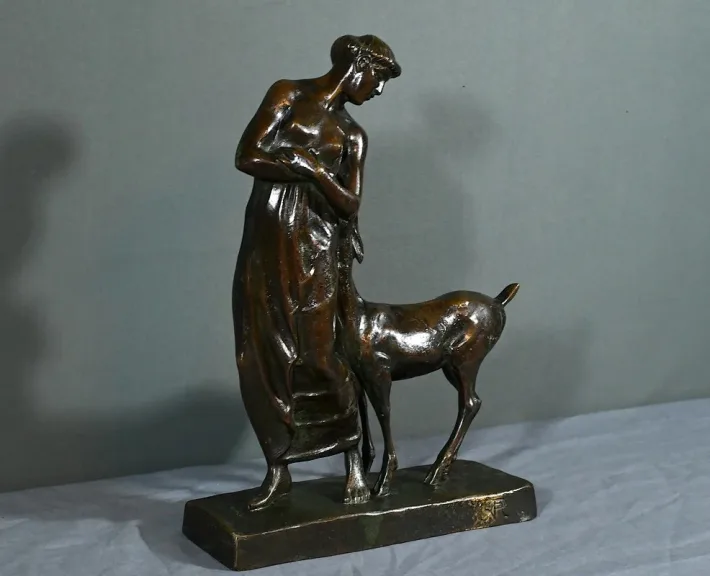 Bronze  "La Femme au Faon", Atelier Primavera – 1930