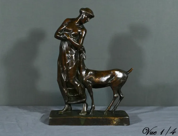 Bronze  "La Femme au Faon", Atelier Primavera – 1930