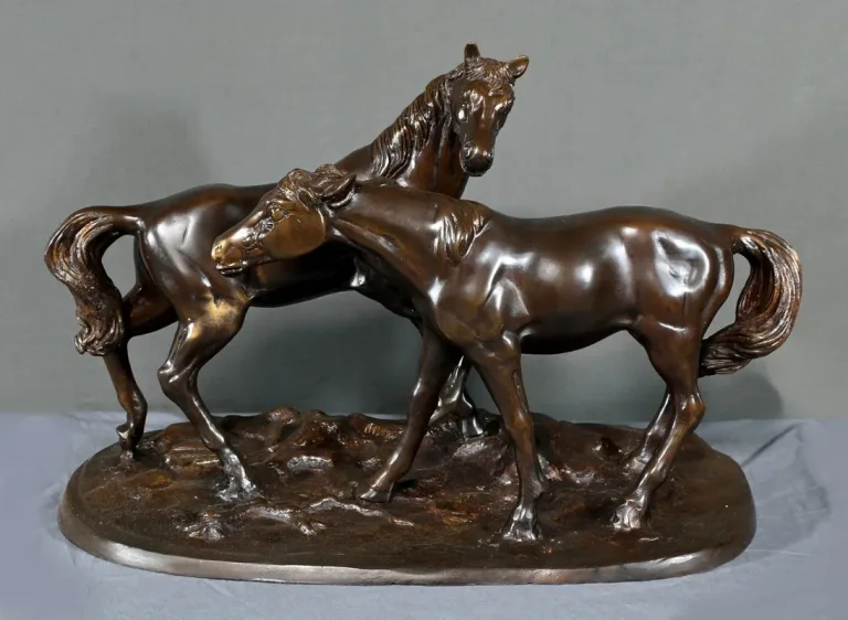 Bronze « Chevaux Arabes », d’après P-J. Mène – Début XXe