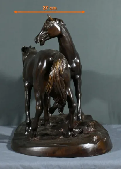 Bronze « Chevaux Arabes », d’après P-J. Mène – Début XXe